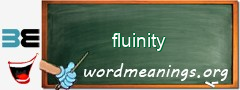 WordMeaning blackboard for fluinity